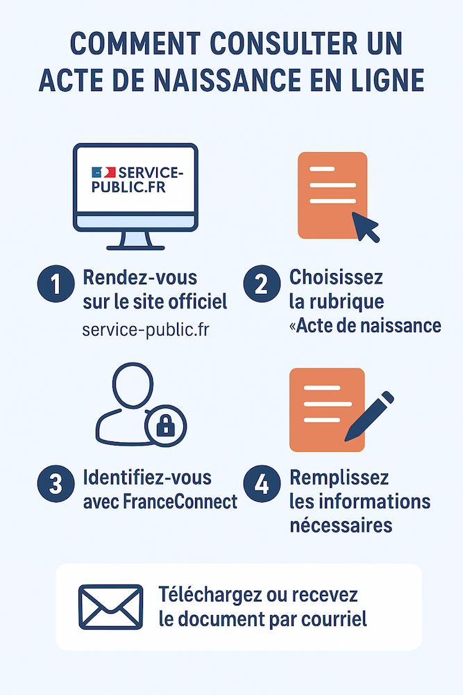 Comment consulter un acte de naissance en ligne